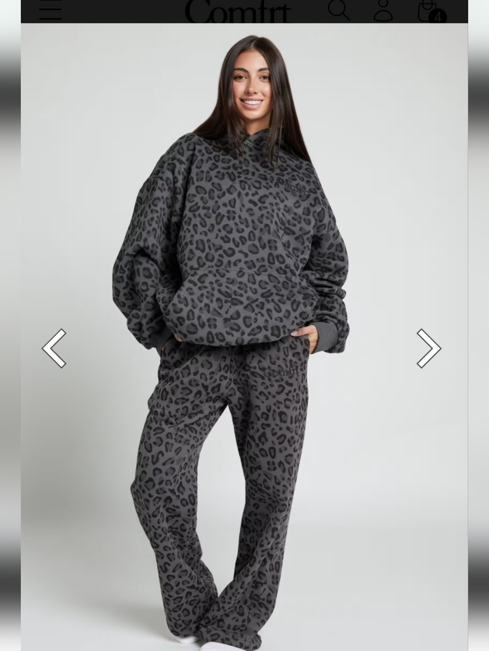 Comfrt Minimalist Hoodie And Straight Leg Sweatpants Limited Edition Panther Set